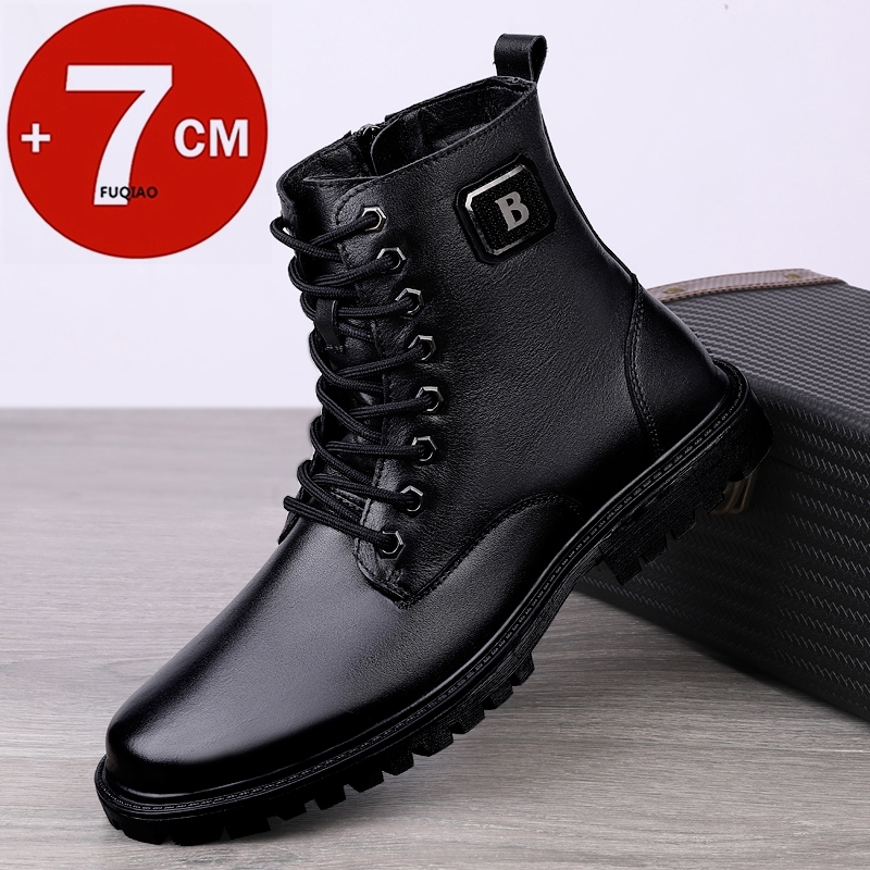 Men'S Shoes Height Increase - Erkek Hakiki Deri Yükseklik Artırıcı Botlar
