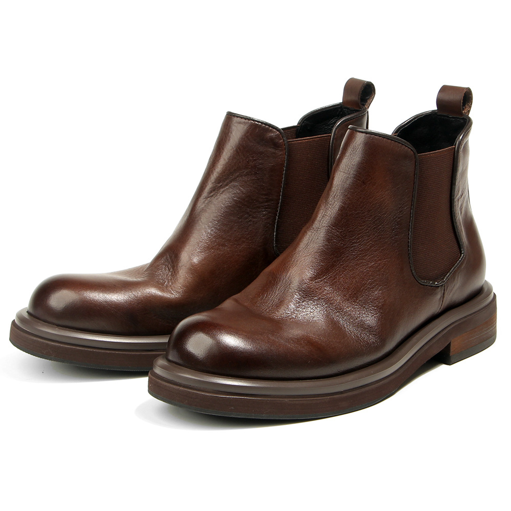 Men Shoes Trainers - Erkek Chelsea Botları Yüksek Top Hakiki