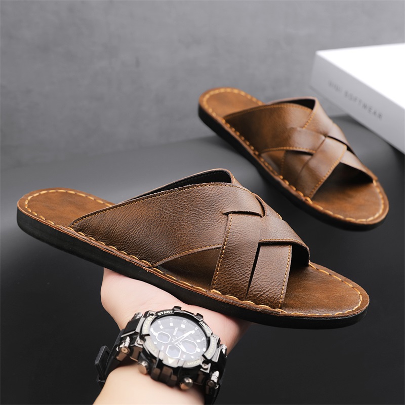 Men'S Shoes Hey Dude - Hakiki Deri Erkek Rahat Sandalet Yaz