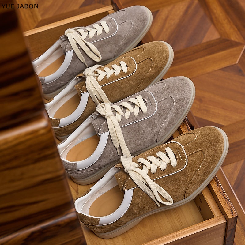 Men Shoes Trainers - Kahverengi Retro Hakiki Deri erkek 2026