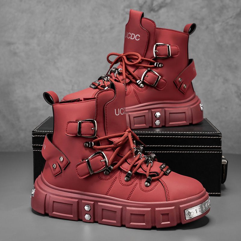 Men Shoes Brands - Orijinal Marka Erkek Botları Punk Platform