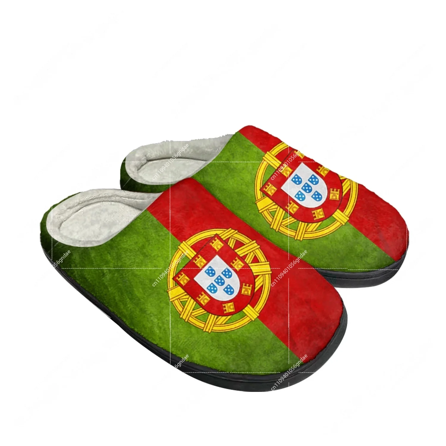 Men'S Shoes Slip On - Portekiz Bayrağı Ev Pamuk Özel Terlik