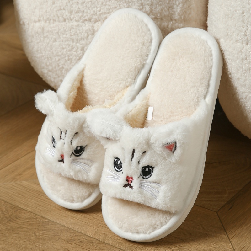 Men'S Shoes Slip On - Kadın Erkek İçin Sevimli Kedi Peluş
