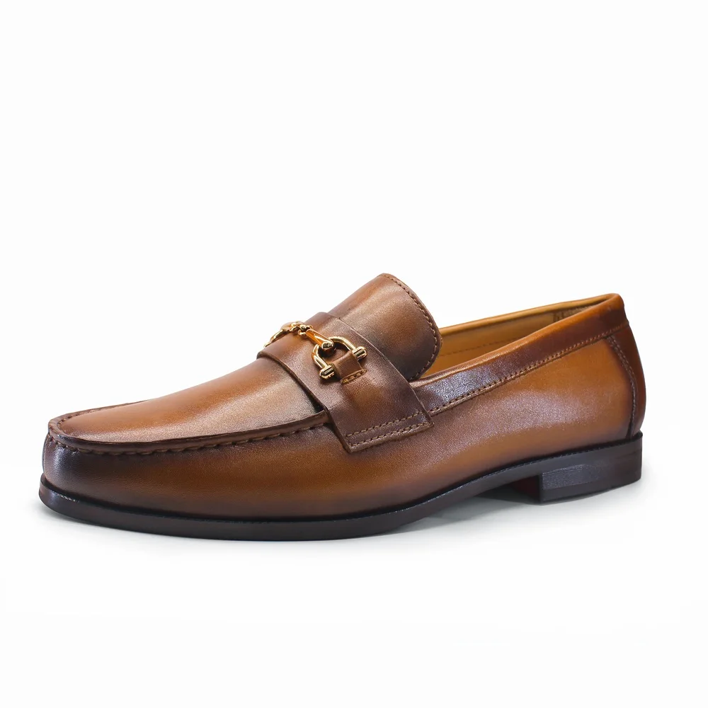 Men Shoes Loafers - Erkek Loafer'lar Elbise Ayakkabı yuvarlak burunlu