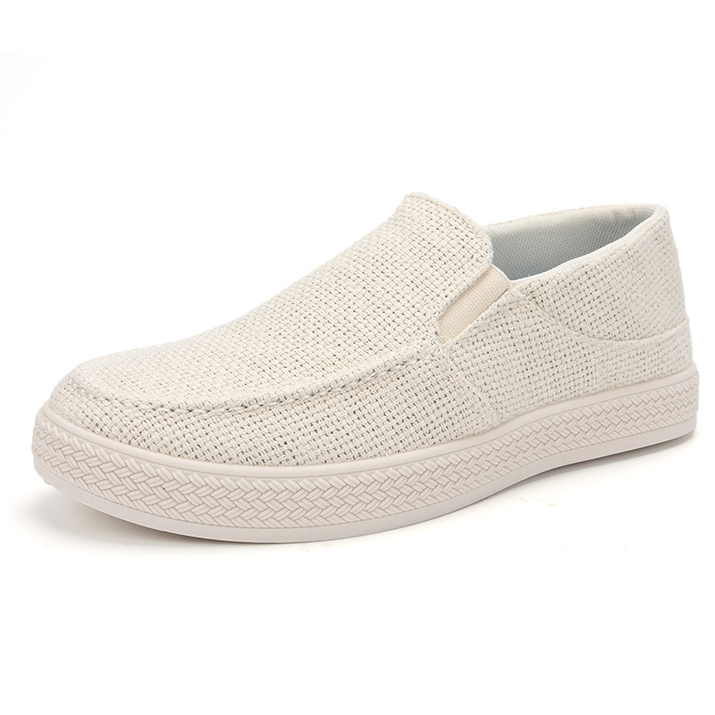 Men Shoes Loafers - Erkek Keten Slip-On Loafer'lar Nefes Alabilen