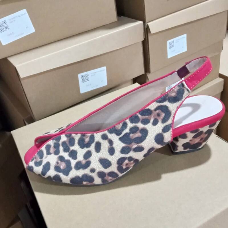 Leopar Desenli Peep Toe Slingb - Men'S Shoes Slip On incelemesi ve fiyatı