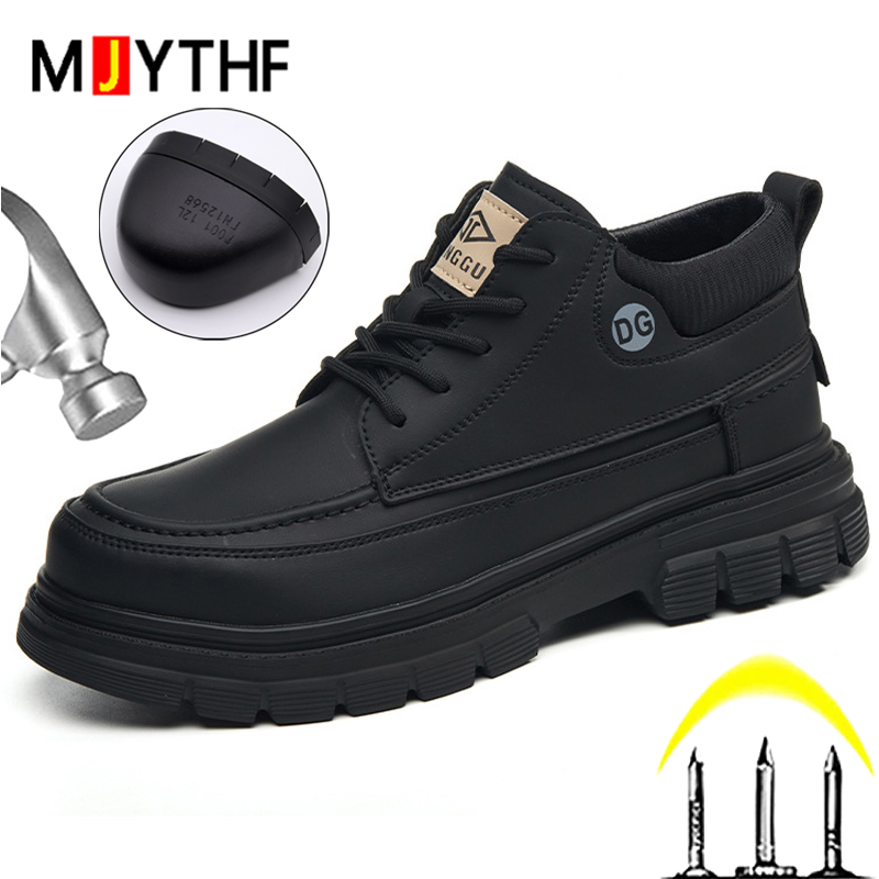 Siyah Deri Bot Erkek Ayakkabıl - Work Boot Steel Toe incelemesi ve fiyatı