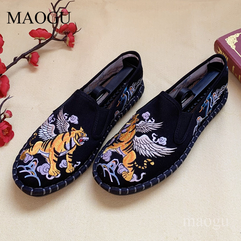 Unisex Çin Tarzı Nakışlı Slip- - Men Shoes Loafers incelemesi ve fiyatı