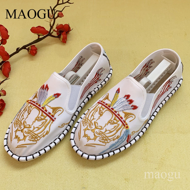 Unisex Çin Tarzı Nakışlı Slip- - Men Shoes Loafers incelemesi ve fiyatı