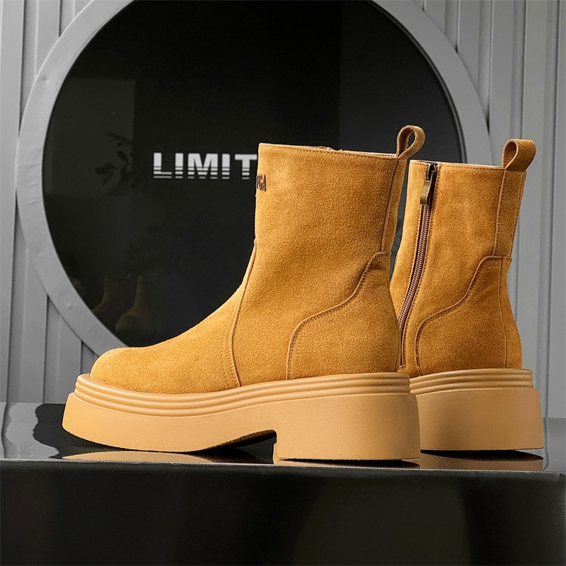 Kışlık Avrupa Amerika Retro Ka - Men'S Shoes Height Increase incelemesi ve fiyatı
